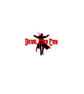 Devil May Cry (Fekete Dante) minta farmerkék pólón