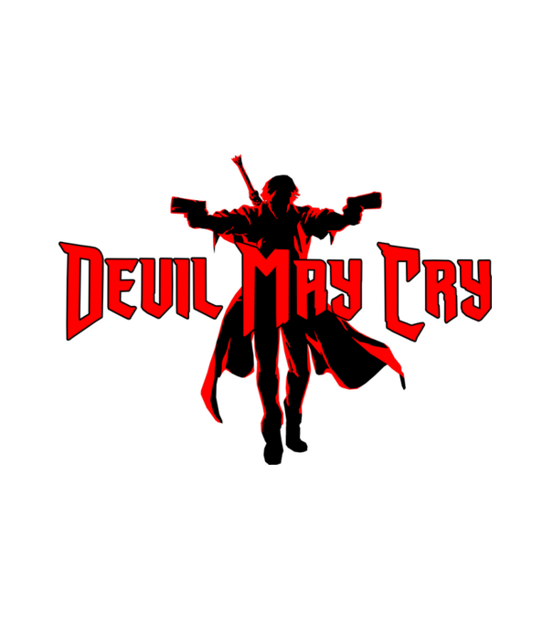 Devil May Cry (Fekete Dante) minta fehér pólón