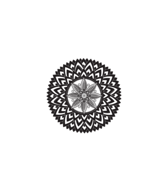 Kristály Mandala minta szürke pólón