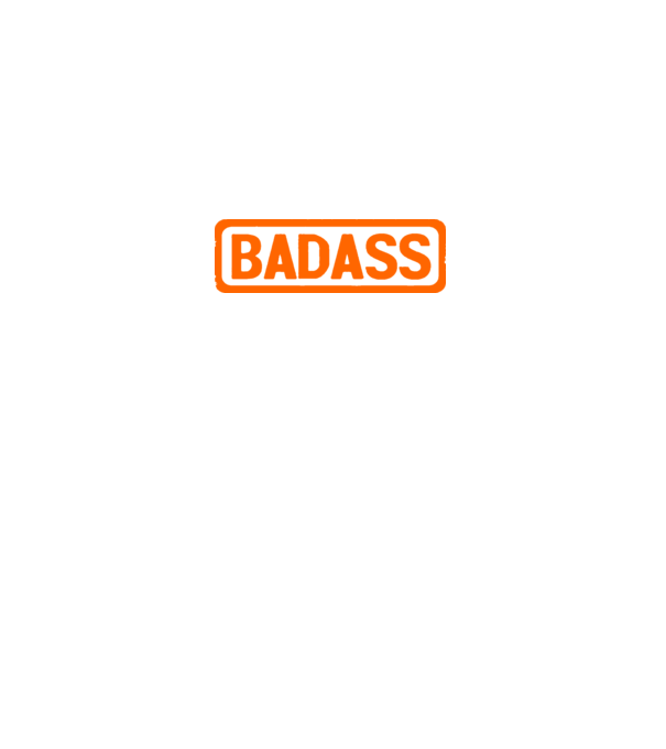 BADASS minta fekete pólón