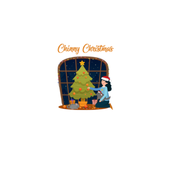 Chinny Christmas minta sötétkék pólón