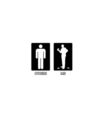 Others vs. Me (férfi) - egér minta homokszín pólón