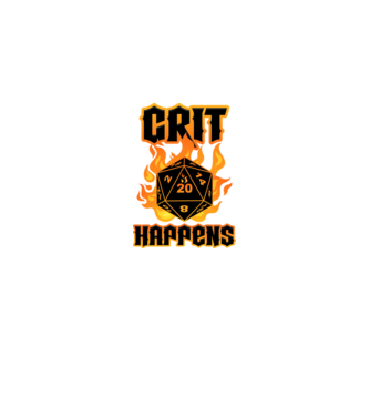 Crit Happens minta fekete pólón