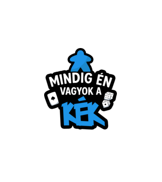 Mindig én vagyok a kék minta fekete pólón