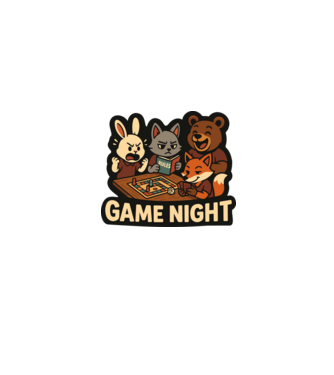 Game Night minta homokszín pólón