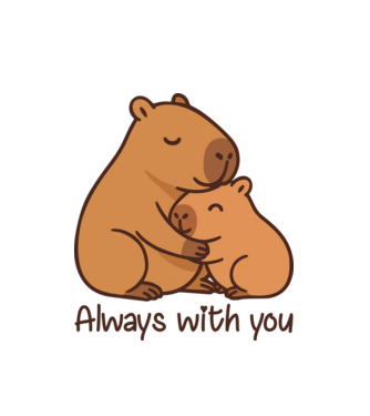 Always with you minta fehér pólón