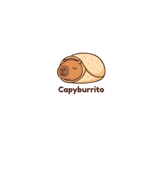 Capyburrito minta királykék pólón