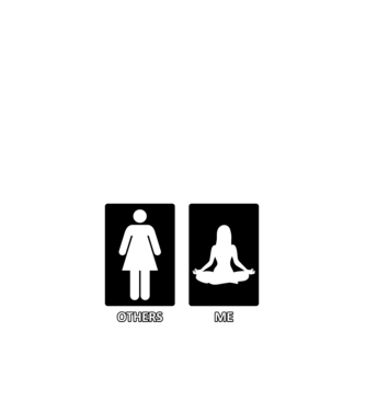 Others vs. Me (nő) - jóga minta fehér pólón
