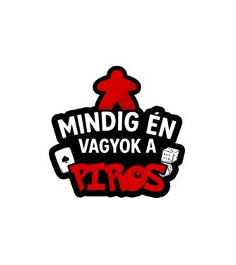Mindig én vagyok a piros minta fehér pólón
