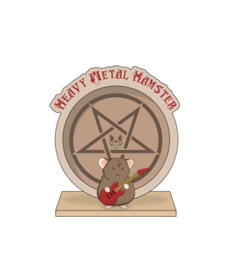 Heavy Metal Hamster minta fehér pólón