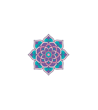 Mandala minta fekete pólón