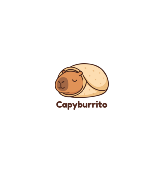 Capyburrito minta farmerkék pólón