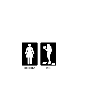 Others vs. Me (nő) - tengerimalac minta sötétkék pólón