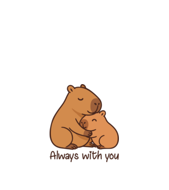 Always with you minta homokszín pólón