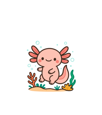 Axolotl minta türkiz pólón