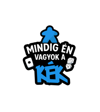 Mindig én vagyok a kék minta fehér pólón