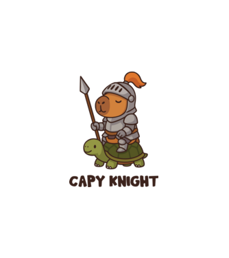 Capy knight minta fehér pólón
