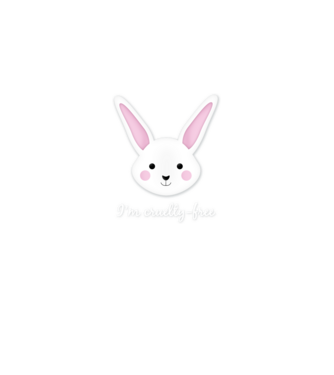 Cruelty-free minta szürke pólón