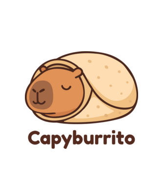Capyburrito minta fehér pólón