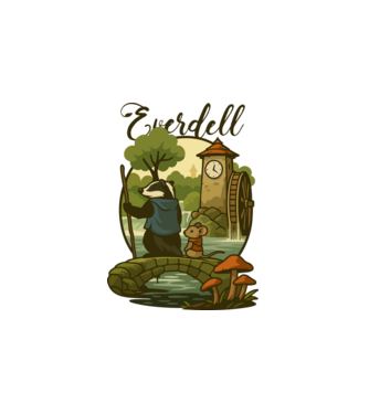 Everdell minta fehér pólón