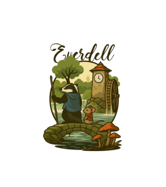 Everdell minta fehér pólón