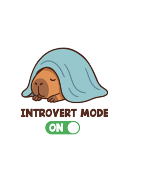 Introvert mode minta világos rózsaszín pólón