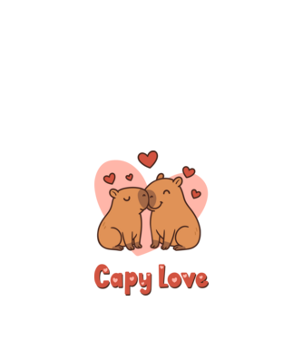 Capy love minta homokszín pólón