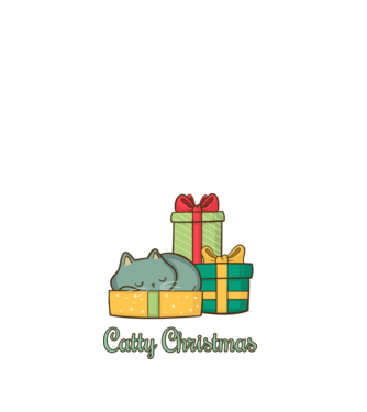 Catty Christmas minta fehér pólón