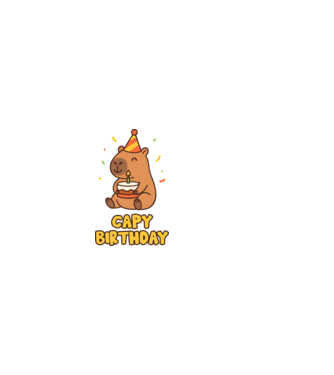 Capy birthday minta sötétszürke pólón
