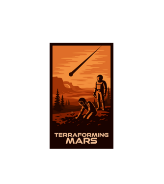 A Mars terraformálása minta fehér pólón