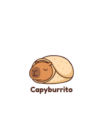 Capyburrito minta fehér pólón
