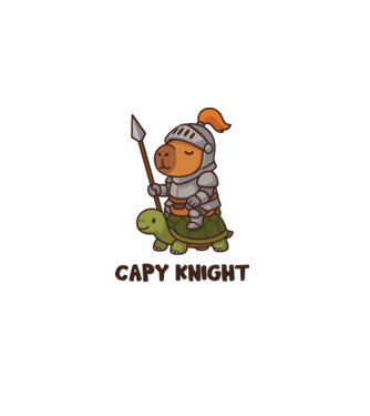 Capy knight minta szürke pólón
