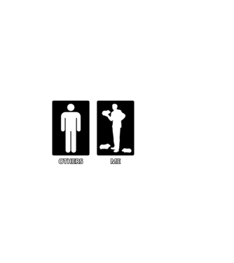 Others vs. Me (férfi) - tengerimalac minta sötétkék pólón