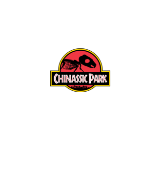 Chinassic Park minta fekete pólón