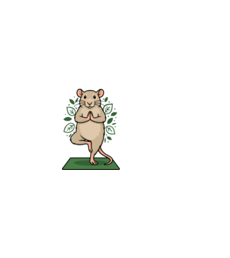 Rat yoga minta világos rózsaszín pólón