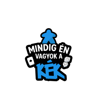 Mindig én vagyok a kék minta fehér pólón