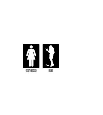 Others vs. Me (nő) - mókus minta sötétkék pólón
