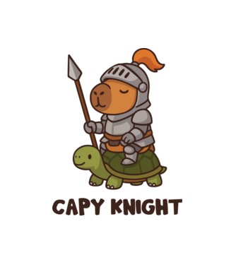 Capy knight minta fehér pólón
