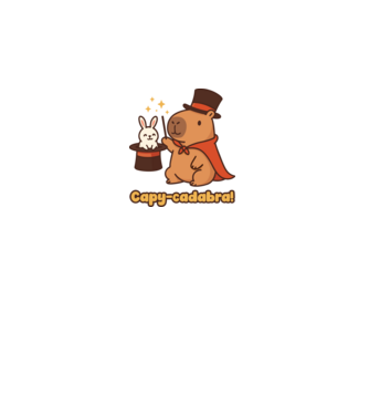 Capy-cadabra minta szürke pólón