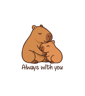 Always with you minta fehér pólón