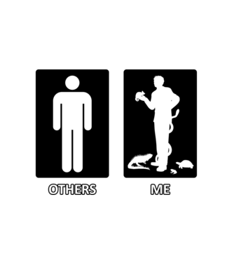 Others vs. Me (férfi) - hüllő minta fehér pólón