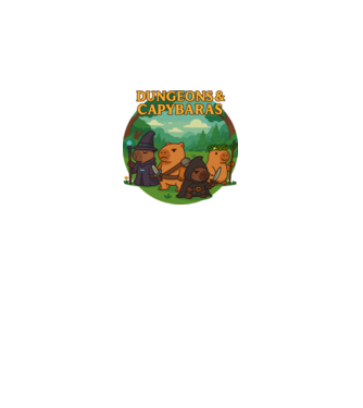 Dungeons & Capybaras minta királykék pólón