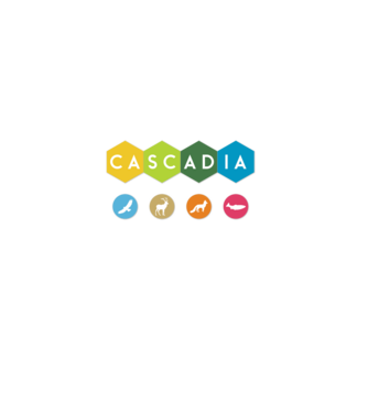 Cascadia vadvilága minta szürke pólón