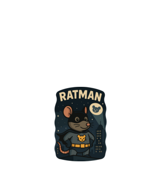 Ratman minta fehér pólón