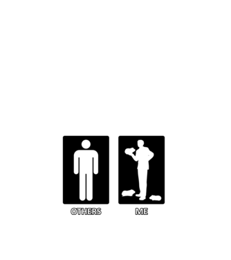 Others vs. Me (férfi) - tengerimalac minta fehér pólón