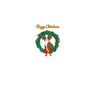 Doggy Christmas minta fekete pólón