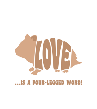 Love - Hamster minta fehér pólón