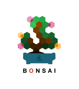 Bonsai minta fehér pólón