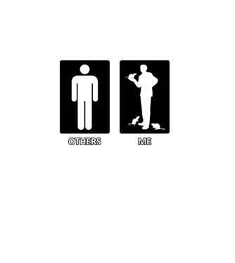 Others vs. Me (férfi) - patkány minta fekete pólón
