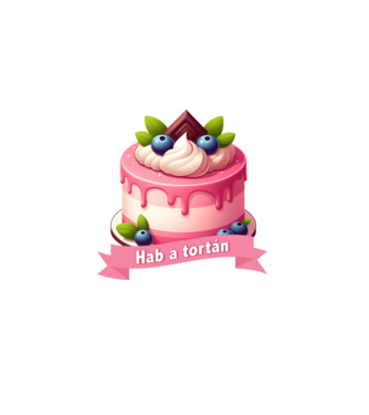 Hab a tortán minta fehér pólón